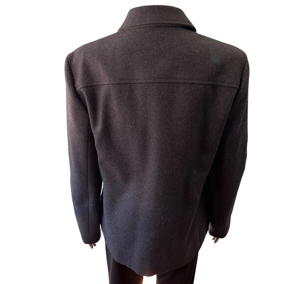 J. Crew Vintage Wool Blend Military Women’s Winter Jacket Preppy Minimalist M - Picture 3 of 6